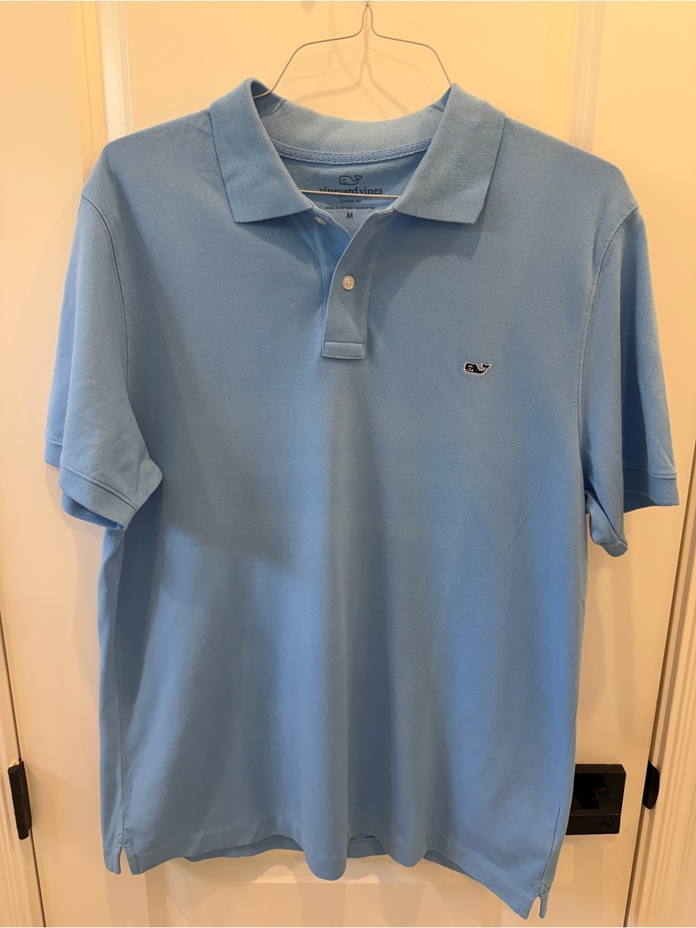 Vineyard Vines Men's Light Blue Cotton Polo Shirt